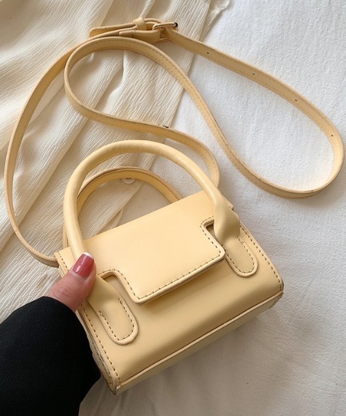 SETUP7（セットアップセブン）の「【SETUP7】ミニスクエアショルダーバッグ KNF（ショルダーバッグ・レディース・ピンク/グリーン/ブラック/ホワイト/イエロー・FREE）」の5枚目の写真