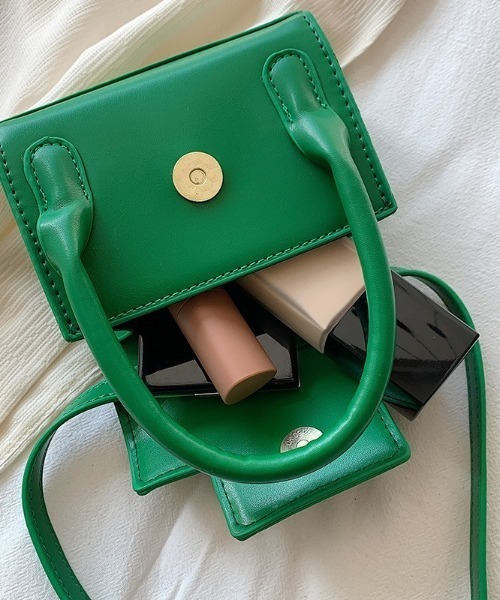 SETUP7（セットアップセブン）の「【SETUP7】ミニスクエアショルダーバッグ KNF（ショルダーバッグ・レディース・ピンク/グリーン/ブラック/ホワイト/イエロー・FREE）」の14枚目の写真