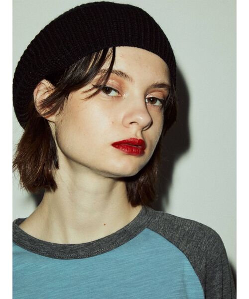 jouetie（ジュエティ）の「カラーニットベレー（ハンチング/ベレー帽・レディース・イエロー/ブルー/ピンク/ブラック・FREE）」の10枚目の写真