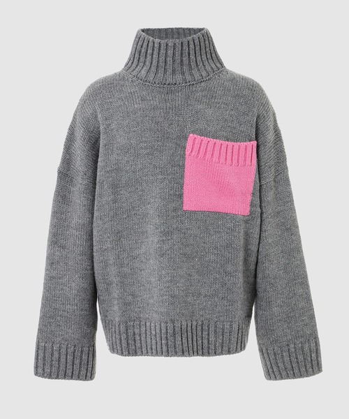 J W Anderson ウールピンクニット サイズS JW Anderson（ジェイダブリューアンダーソン）の「セーター
