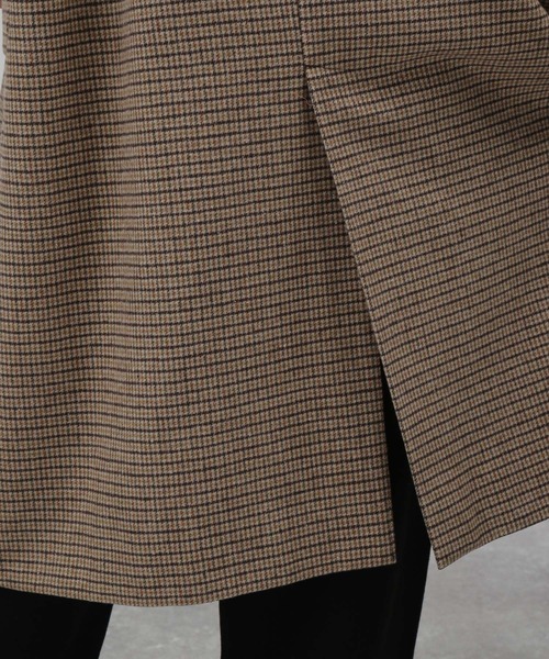 LAKOLE(ラコレ)の「ガンクラブチェックオーバーサイズコート / 296166(チェスターコート・レディース・ブラウン・SMALL/MEDIUM)」の4枚目の写真