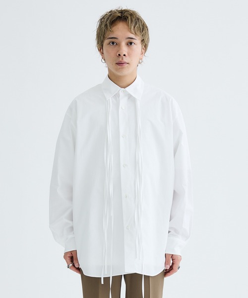 MUKAI(ムカイ)の「FIVE STIRING L/S SHIRT(シャツ/ブラウス・メンズ・ホワイト/グリーン・1/2)」の4枚目の写真