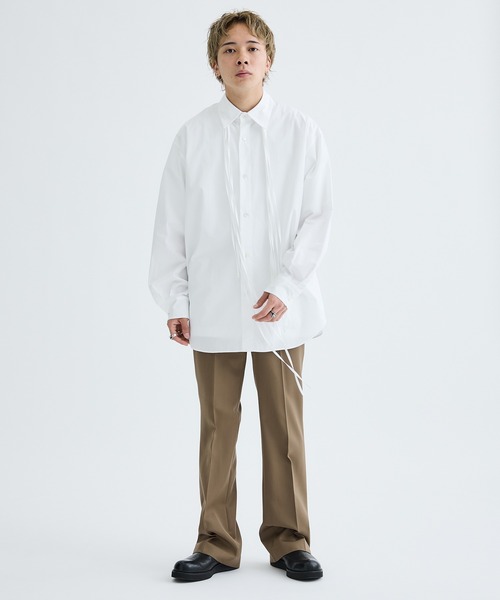 MUKAI(ムカイ)の「FIVE STIRING L/S SHIRT(シャツ/ブラウス・メンズ・ホワイト/グリーン・1/2)」の5枚目の写真