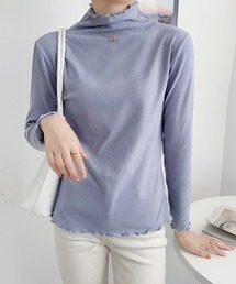 ソフトリブタートルネックTシャツ
