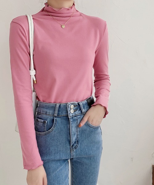 ソフトリブタートルネックTシャツ（Tシャツ/カットソー）｜Doux Belle