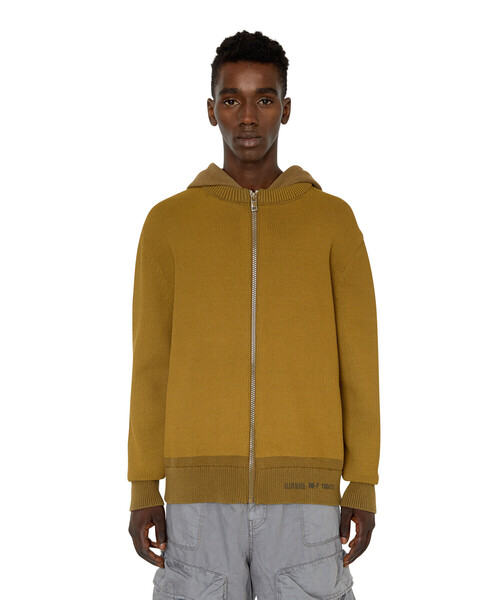 DIESEL(ディーゼル)の「メンズ パーカー ジップアップ(ニット/セーター・メンズ・ベージュ/カーキ・SMALL/MEDIUM/LARGE/X-LARGE)」の8枚目の写真