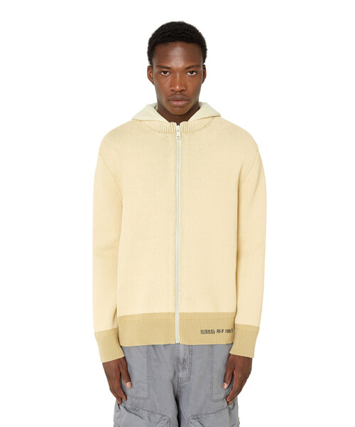 DIESEL(ディーゼル)の「メンズ パーカー ジップアップ(ニット/セーター・メンズ・ベージュ/カーキ・SMALL/MEDIUM/LARGE/X-LARGE)」の14枚目の写真