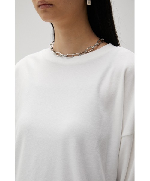 AZUL by moussy（アズールバイマウジー）の「BASIC TOUGH NECK LONG SLEEVE T/ベーシックタフネックロングスリーブTシャツ（Tシャツ/カットソー・レディース・ベージュ/ホワイト/ダークグリーン/ブラック・SMALL/MEDIUM）」の11枚目の写真