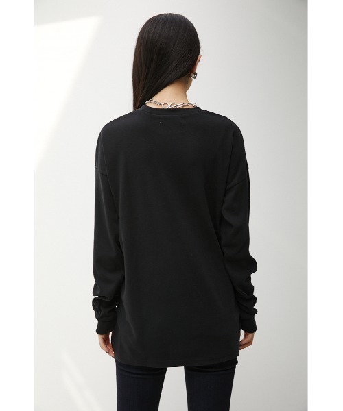 AZUL by moussy（アズールバイマウジー）の「BASIC TOUGH NECK LONG SLEEVE T/ベーシックタフネックロングスリーブTシャツ（Tシャツ/カットソー・レディース・ベージュ/ホワイト/ダークグリーン/ブラック・SMALL/MEDIUM）」の19枚目の写真