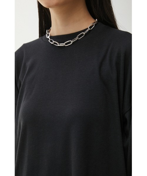 AZUL by moussy（アズールバイマウジー）の「BASIC TOUGH NECK LONG SLEEVE T/ベーシックタフネックロングスリーブTシャツ（Tシャツ/カットソー・レディース・ベージュ/ホワイト/ダークグリーン/ブラック・SMALL/MEDIUM）」の20枚目の写真