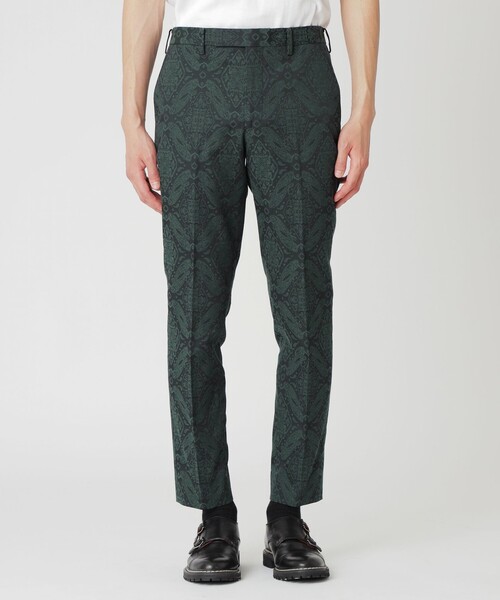 Education from Youngmachines（エデュケーションフロムヤングマシーン）の「【Education from Youngmachines】オーナメント ジャカード スリムトラウザーズ（スラックス・メンズ・パープル系その他6/グリーン系その他5・S/M/L）」の7枚目の写真