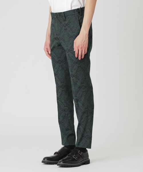 Education from Youngmachines（エデュケーションフロムヤングマシーン）の「【Education from Youngmachines】オーナメント ジャカード スリムトラウザーズ（スラックス・メンズ・パープル系その他6/グリーン系その他5・S/M/L）」の6枚目の写真