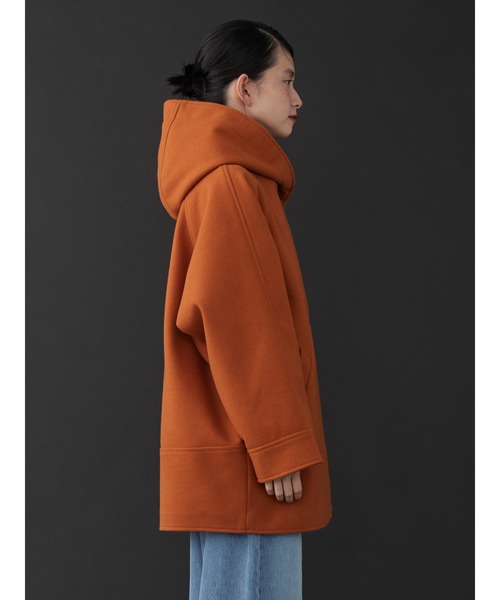 AMERICAN HOLIC（アメリカンホリック）の「フーディーコクーンコート（その他アウター・レディース・ブラック/オレンジ/グリーン/アイボリー・M/L）」の11枚目の写真