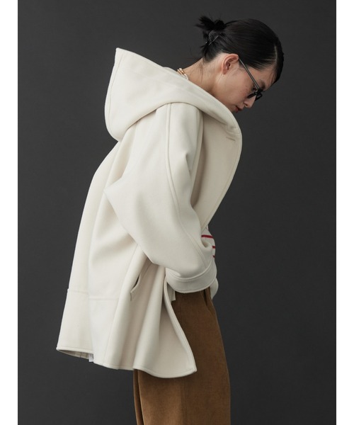 AMERICAN HOLIC（アメリカンホリック）の「フーディーコクーンコート（その他アウター・レディース・ブラック/オレンジ/グリーン/アイボリー・M/L）」の20枚目の写真