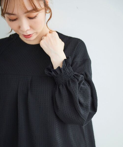 le.coeur blanc（ルクールブラン）の「ボリュームスリーブキリカエブラウス（シャツ/ブラウス・レディース・ブラック/ホワイト系その他・38）」の7枚目の写真