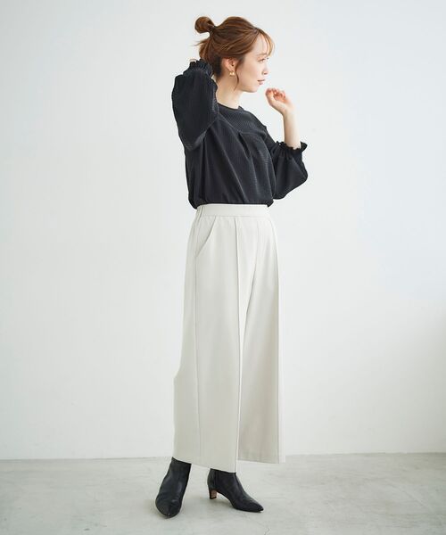 le.coeur blanc（ルクールブラン）の「ボリュームスリーブキリカエブラウス（シャツ/ブラウス・レディース・ブラック/ホワイト系その他・38）」の10枚目の写真