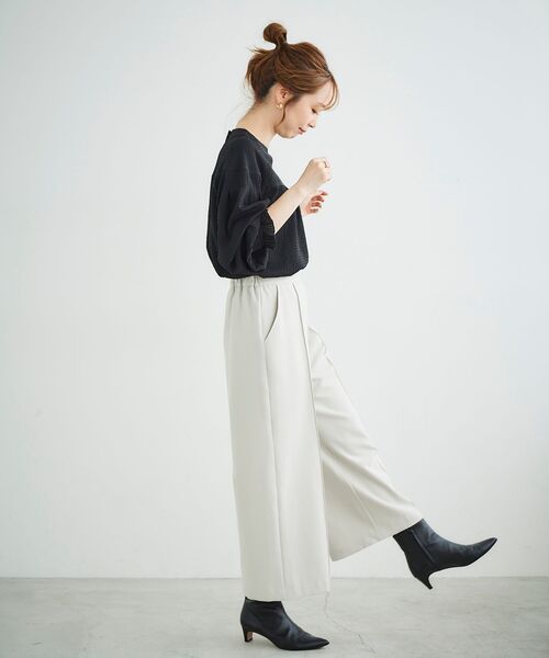 le.coeur blanc（ルクールブラン）の「ボリュームスリーブキリカエブラウス（シャツ/ブラウス・レディース・ブラック/ホワイト系その他・38）」の11枚目の写真