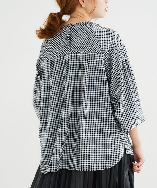 le.coeur blanc（ルクールブラン）の「ボリュームスリーブキリカエブラウス（シャツ/ブラウス・レディース・ブラック/ホワイト系その他・38）」の15枚目の写真
