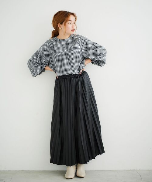 le.coeur blanc（ルクールブラン）の「ボリュームスリーブキリカエブラウス（シャツ/ブラウス・レディース・ブラック/ホワイト系その他・38）」の18枚目の写真