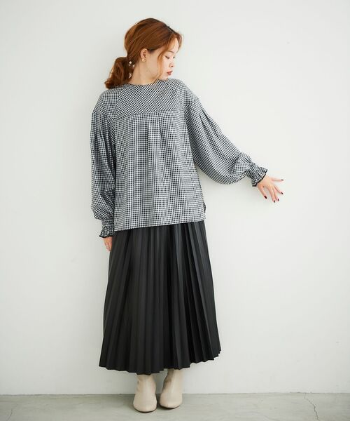 le.coeur blanc（ルクールブラン）の「ボリュームスリーブキリカエブラウス（シャツ/ブラウス・レディース・ブラック/ホワイト系その他・38）」の19枚目の写真