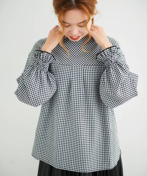 le.coeur blanc（ルクールブラン）の「ボリュームスリーブキリカエブラウス（シャツ/ブラウス・レディース・ブラック/ホワイト系その他・38）」の22枚目の写真