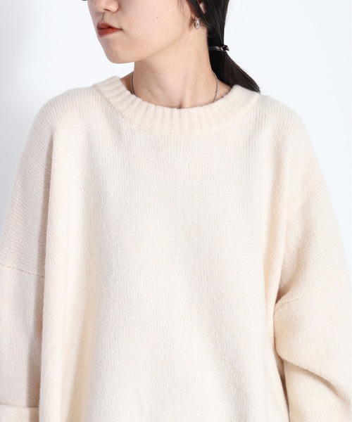 cepo(セポ)の「ふんわりヤクライク クルーネックニット(ニット/セーター・レディース・オフホワイト/オレンジ/チャコール/ブラウン/イエロー・M)」の18枚目の写真