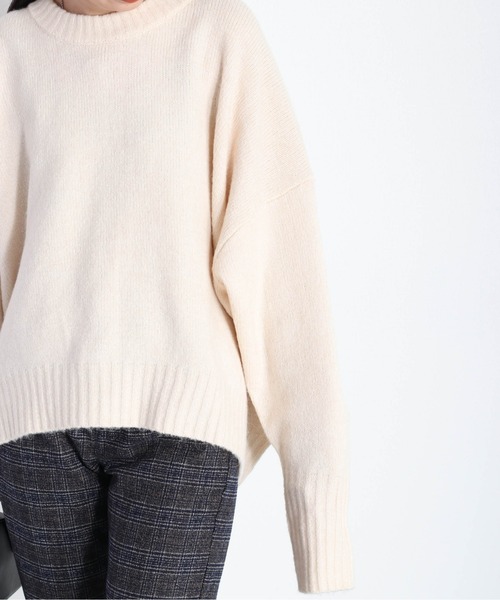 cepo(セポ)の「ふんわりヤクライク クルーネックニット(ニット/セーター・レディース・オフホワイト/オレンジ/チャコール/ブラウン/イエロー・M)」の19枚目の写真