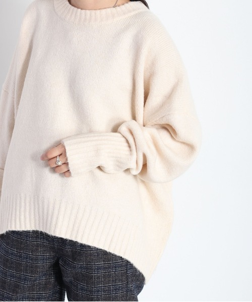 cepo(セポ)の「ふんわりヤクライク クルーネックニット(ニット/セーター・レディース・オフホワイト/オレンジ/チャコール/ブラウン/イエロー・M)」の20枚目の写真