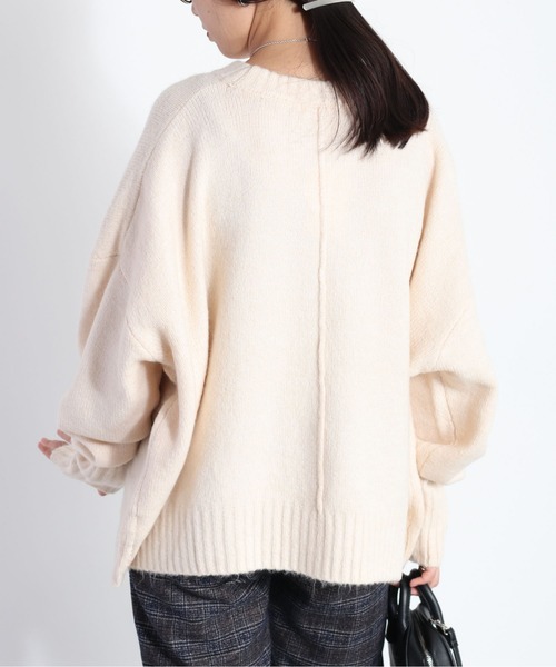 cepo(セポ)の「ふんわりヤクライク クルーネックニット(ニット/セーター・レディース・オフホワイト/オレンジ/チャコール/ブラウン/イエロー・M)」の21枚目の写真