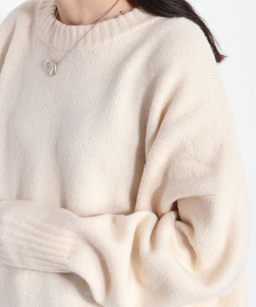 cepo(セポ)の「ふんわりヤクライク クルーネックニット(ニット/セーター・レディース・オフホワイト/オレンジ/チャコール/ブラウン/イエロー・M)」の22枚目の写真