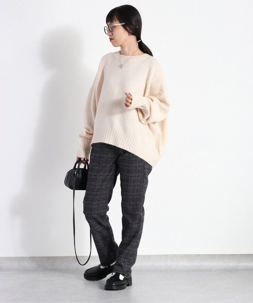 cepo(セポ)の「ふんわりヤクライク クルーネックニット(ニット/セーター・レディース・オフホワイト/オレンジ/チャコール/ブラウン/イエロー・M)」の15枚目の写真