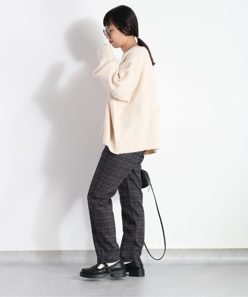 cepo(セポ)の「ふんわりヤクライク クルーネックニット(ニット/セーター・レディース・オフホワイト/オレンジ/チャコール/ブラウン/イエロー・M)」の16枚目の写真