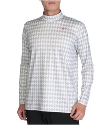 MIZUNO GOLF（ミズノゴルフ）の「アーガイルプリント長袖モックネックシャツ（Tシャツ/カットソー）」