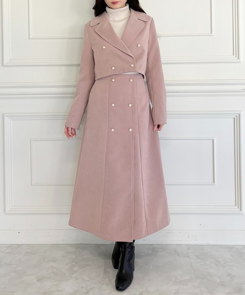 MIIA（ミーア）の「ショートジャケット（テーラードジャケット・レディース・ブラック/ピンク/ベージュ・FREE）」の8枚目の写真