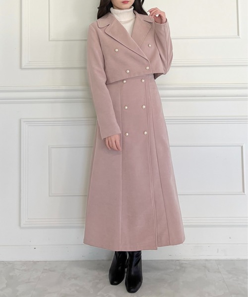 MIIA（ミーア）の「ショートジャケット（テーラードジャケット・レディース・ブラック/ピンク/ベージュ・FREE）」の9枚目の写真