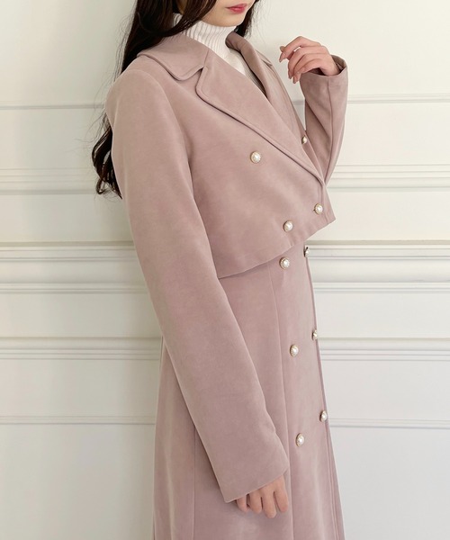 MIIA（ミーア）の「ショートジャケット（テーラードジャケット・レディース・ブラック/ピンク/ベージュ・FREE）」の12枚目の写真