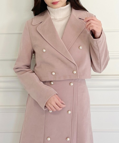 MIIA（ミーア）の「ショートジャケット（テーラードジャケット・レディース・ブラック/ピンク/ベージュ・FREE）」の22枚目の写真