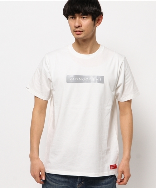 WHO'S WHO gallery（フーズフーギャラリー）の「【VANMOOF】リフレクターボックスロゴTEE（Tシャツ/カットソー・メンズ・ホワイト/ブラック・MEDIUM/LARGE）」の3枚目の写真