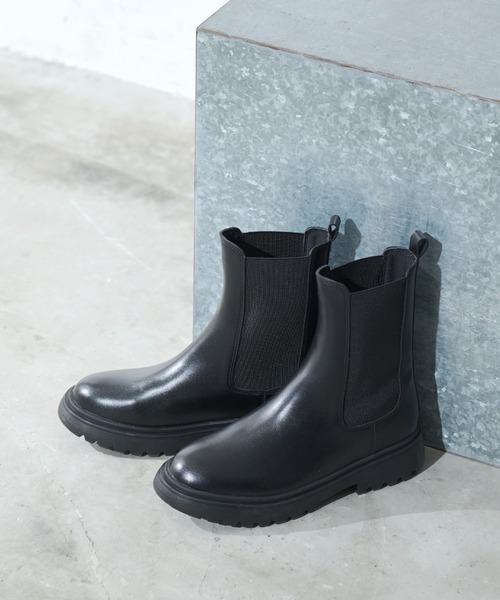 MERLOT（メルロー）の「【ロングシーズン着用可能】サイドゴアブーツ（ブーツ・レディース・ブラック・SMALL/MEDIUM/LARGE）」の8枚目の写真