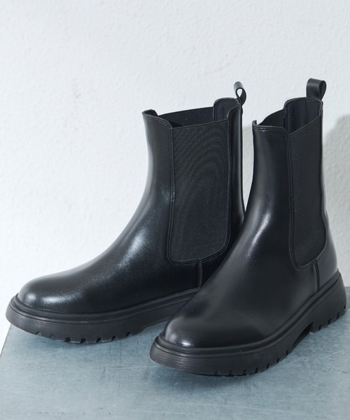 MERLOT（メルロー）の「【ロングシーズン着用可能】サイドゴアブーツ（ブーツ・レディース・ブラック・SMALL/MEDIUM/LARGE）」の13枚目の写真