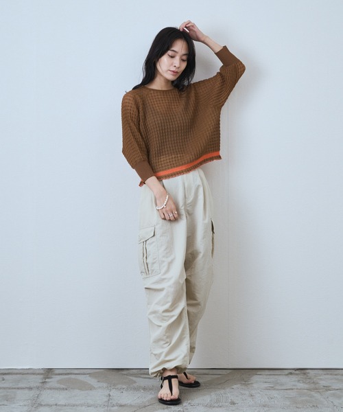 audrey and john wad(オードリーアンドジョンワッド)の「【Audrey and John Wad】へビーナイロンカーゴパンツ(カーゴパンツ・レディース・アイボリー/ネイビー/ライトカーキ・S/M)」の11枚目の写真