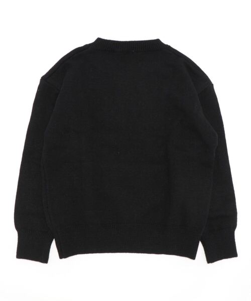 【新品完売激レア】Bright AstrostuffsロゴセーターMブラック シロネコ、クロネコセーター(BQ)（ニット/セーター）｜almo（アルモ