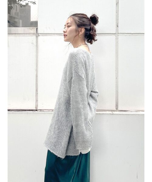 Ungrid(アングリッド)の「透かし編みル-ズニット(ニット/セーター・レディース・オレンジ/ミント/ブルー/ライトグレー・FREE)」の18枚目の写真