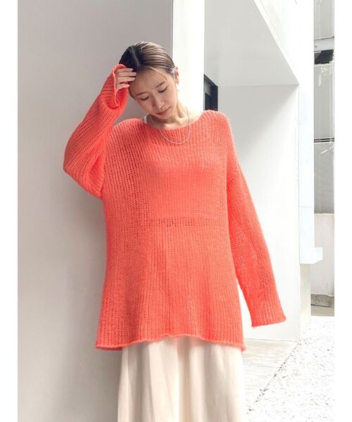 Ungrid(アングリッド)の「透かし編みル-ズニット(ニット/セーター・レディース・オレンジ/ミント/ブルー/ライトグレー・FREE)」の10枚目の写真