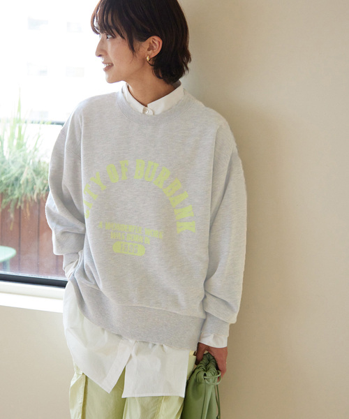 JOURNAL STANDARD relume(ジャーナルスタンダード レリューム)の「ロゴプリントスウェットBURBANK(スウェット・レディース・グレー/ピンク/アイボリー・FREE)」の21枚目の写真