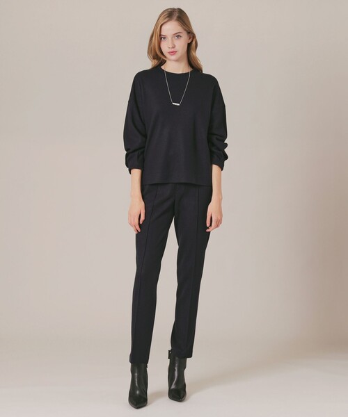 MACKINTOSH LONDON（マッキントッシュ ロンドン）の「ウォッシャブルスムースウールプルオーバー（Tシャツ/カットソー・レディース・ホワイト系その他/ネイビー・38）」の4枚目の写真