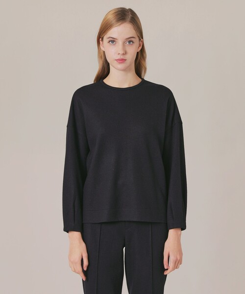 MACKINTOSH LONDON（マッキントッシュ ロンドン）の「ウォッシャブルスムースウールプルオーバー（Tシャツ/カットソー・レディース・ホワイト系その他/ネイビー・38）」の3枚目の写真