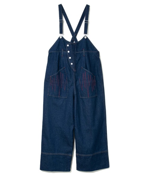 milimili/ミリミリ　ジグザグステッチサロペット