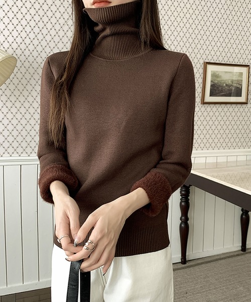 Primazel(プリマゼル)の「裏シャギーニットプルオーバー(ニット/セーター・レディース・モカ/ホワイト系その他/ブラック系その他/ブラウン系その他/ブラウン/ブラック/ホワイト/ブラウン系その他2・M)」の7枚目の写真