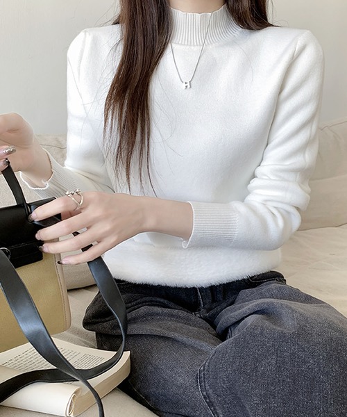 Primazel(プリマゼル)の「裏シャギーニットプルオーバー(ニット/セーター・レディース・モカ/ホワイト系その他/ブラック系その他/ブラウン系その他/ブラウン/ブラック/ホワイト/ブラウン系その他2・M)」の2枚目の写真